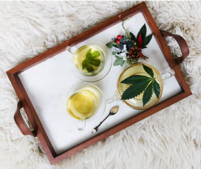 tray of cbd products